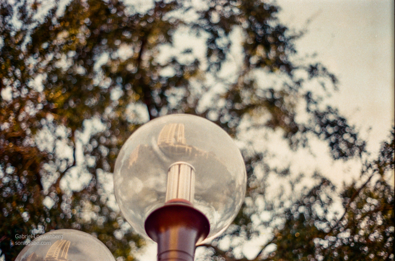 I was trying to get the reflection of the building in the lamp globe. I probably should have shot the next globe over as it looks a little more defined. Oh well.